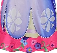 Vista 3 de AOVCLKID Disfraz de princesa para niñas, vestido casual con estampado de dibujos animados