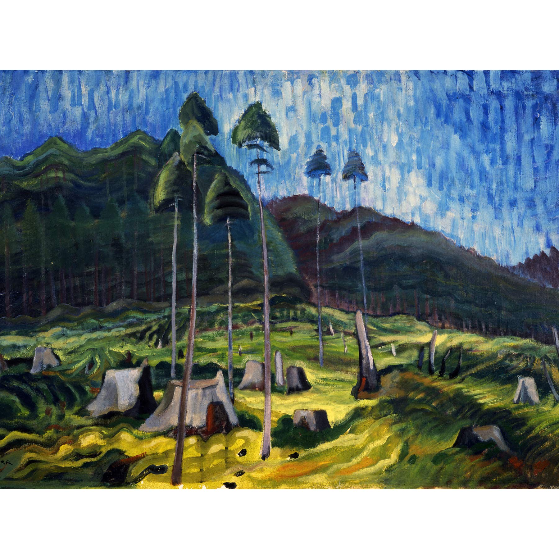 Artery8 Emily Carr 1939 Odds And Ends Landscape Premium Wall Art Canvas Print 18X24 Inch