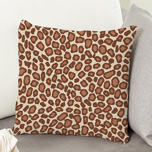 Vista 35 de Funda de cojín con estampado de guepardo rosa intenso, cojín cuadrado con estampado de animales fucsia, funda de almohada decorativa para el hogar