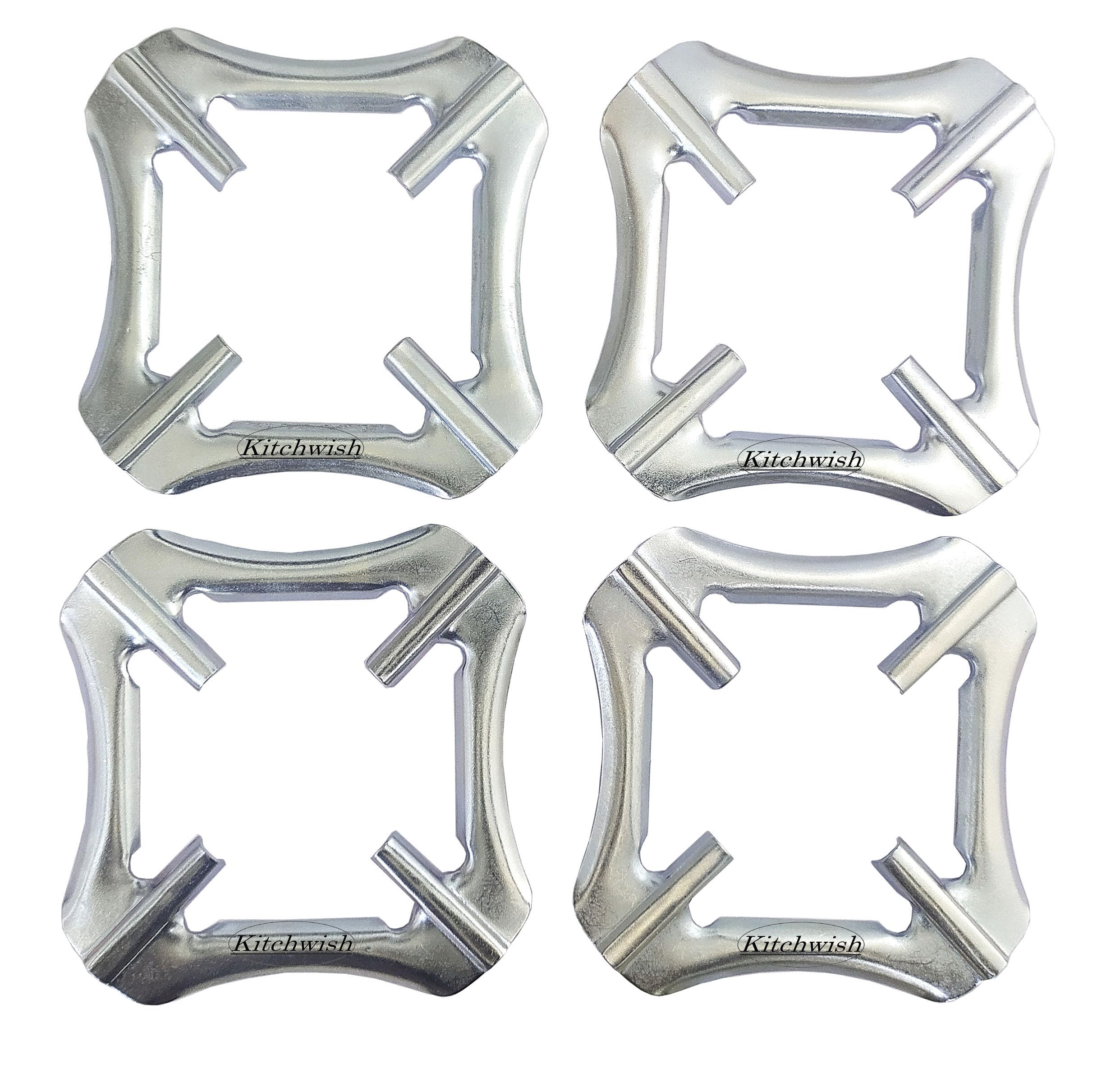 Gas Stove Stand Stainless Steel Pan Support Removable Square For mini/Small Utensil, Removable Iron Grill, Burner Stand, Extra Attachment Removable Grill/Jali Pack of 4
