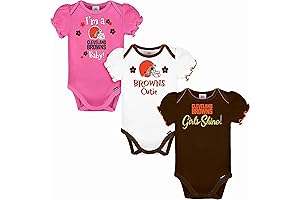 Gerber Baby Girl Cleveland Browns 3-PackNFL Team Onesie Bodysuit