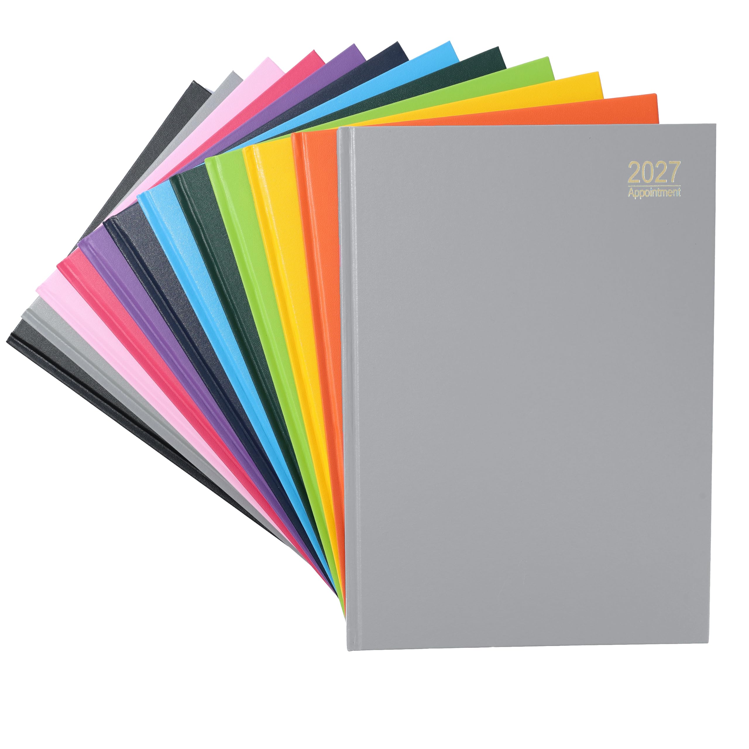 evelay 2027 Diary A4 Page a Day Appointment Hardback Hourly Planner (Grey)