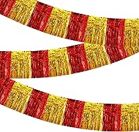 Vista 71 de BEISHIDA 3 paquetes de 9.1 metros de guirnalda de flecos de lámina metálica de oropel, serpentinas brillantes de color oro rosa para colgar