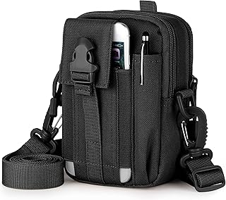 IronSeals Tactical Molle Phone Pouch Compact Utility Belt Waist Bag with Shoulder Strap for iPhone 14 Plus/14 Pro Max/14 Pro/14/13 Pro Max/13/12 Pro