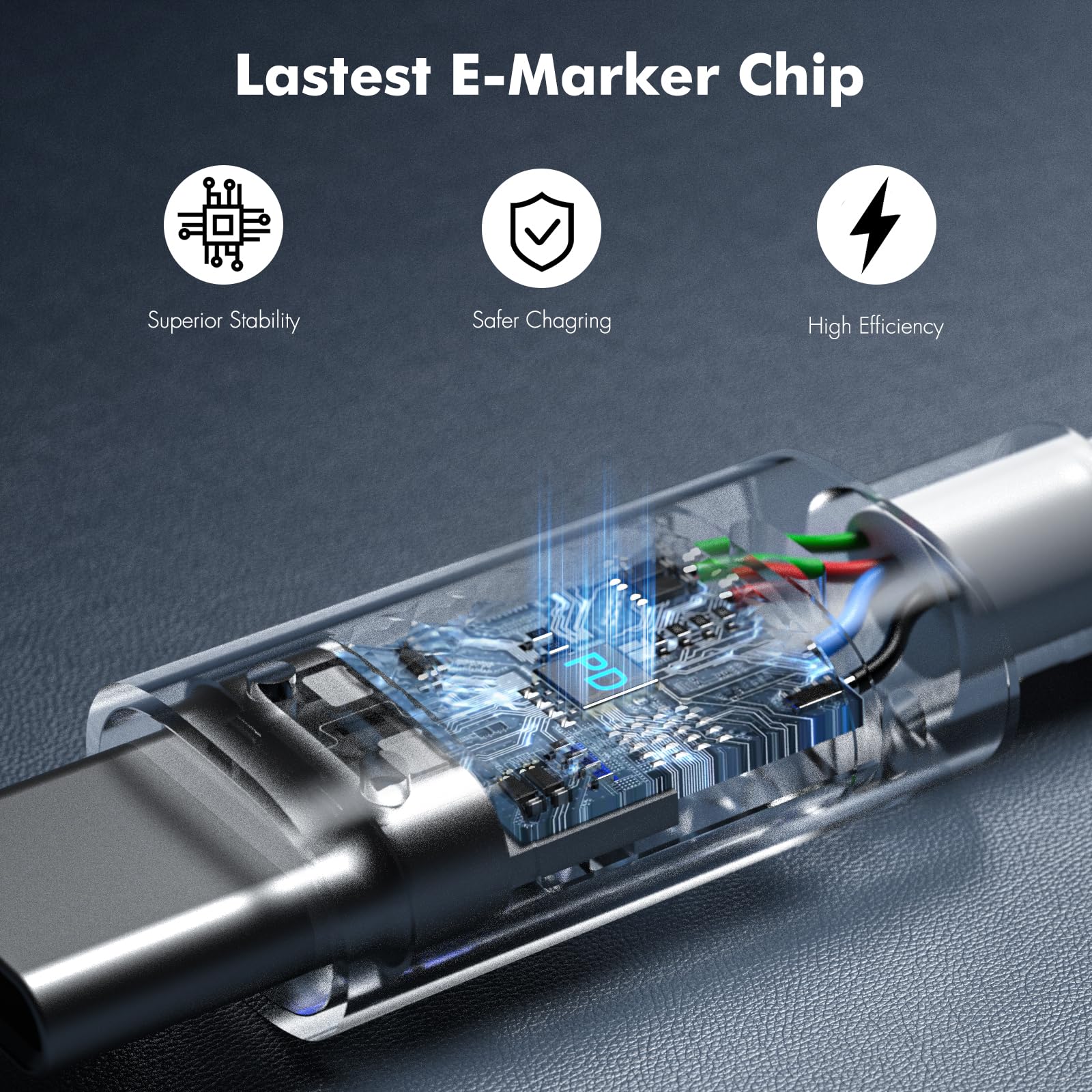 Quntis 100W 2M Cavo USB C USB C, QC 4.0 Cavo USB Type-C Ricarica Rapida, 5A Cavo USB C per iPhone 16/15, MacBook Air/MacBook Pro/iPad Pro/iPad Air, Huawei P40/ P30, Samsung, Xiaomi, Switch