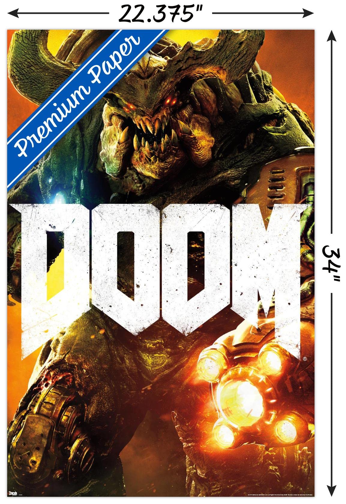 Amazon.com: Trends International Doom-Cyber Demon Premium Wall