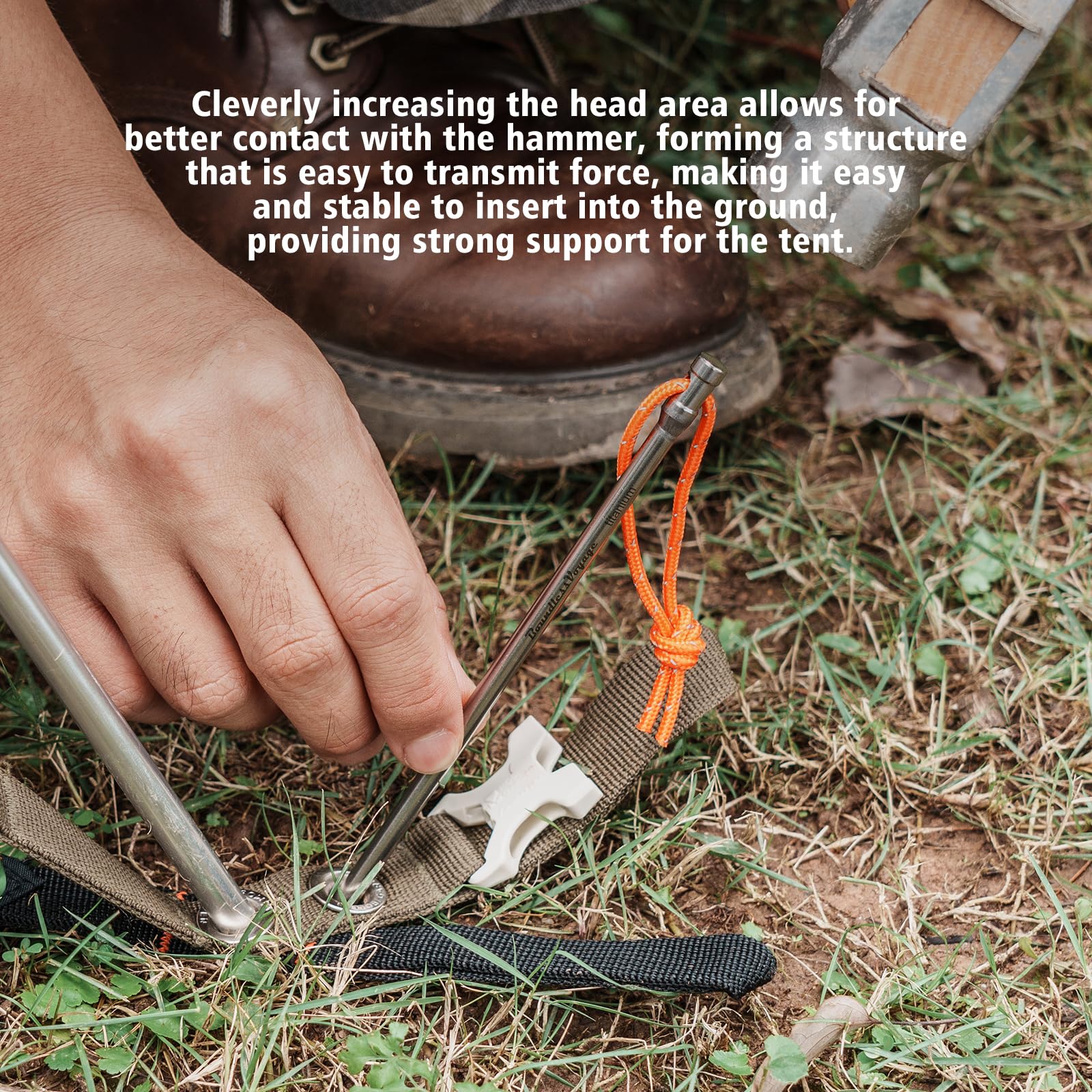 Pali Da Tenda In Lega Titanio 20cm - 6 Pezzi Ultra Leggeri | Per Terreni Duri E Campeggio - Foto 3