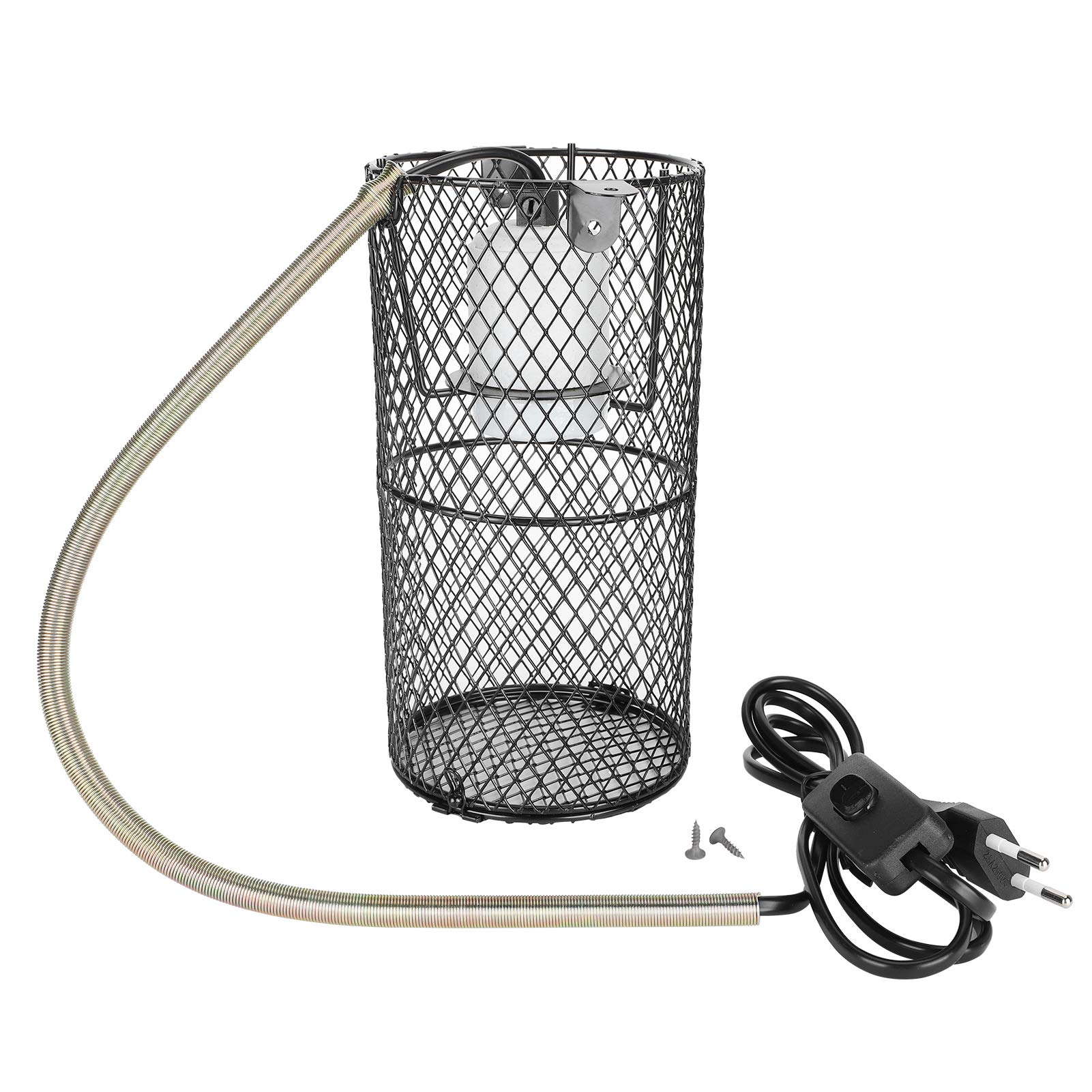 Rettile Paralume Antiscottatura e Set di Emettitori di Calore Rettile Portalampada Riscaldante in Ceramica per Animali Domestici Tartaruga Lucertola Serpente(Spina UE 220)