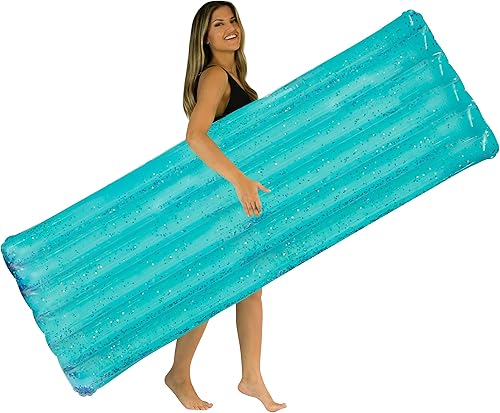 Poolcandy Balsa inflable para piscina, Aqua Glitter Deluxe, extra grande disponible en Yaxa Mexico