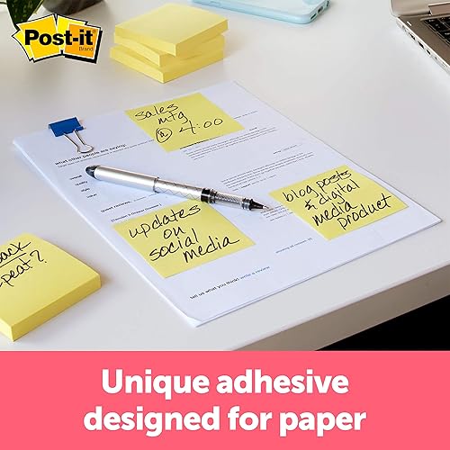 Miniatura 4 de Post-it Bloque de notas original 3 x 3 50hojas por bloque paquete de 4 color amarillo Amarillo canario