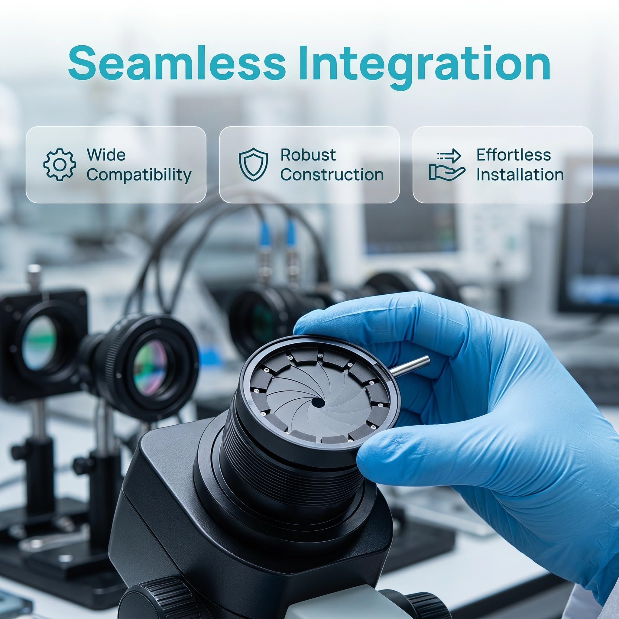 Artibetter Diafragma de Iris óptico para microscopio Aperture Lab de 1,5-23 mm | Conjunto de diafragma de Apertura Ajustable de precisión para experimentos científicos y educativos.