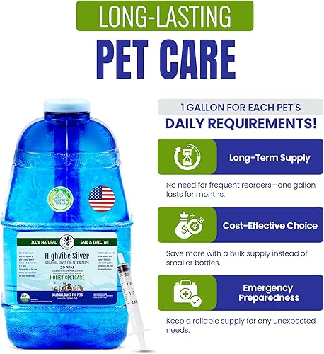Miniatura 8 de HighVibe Silver - Plata coloidal para mascotas - 20 PPM 1 galón - para perros, gatos, caballos y todas las mascotas