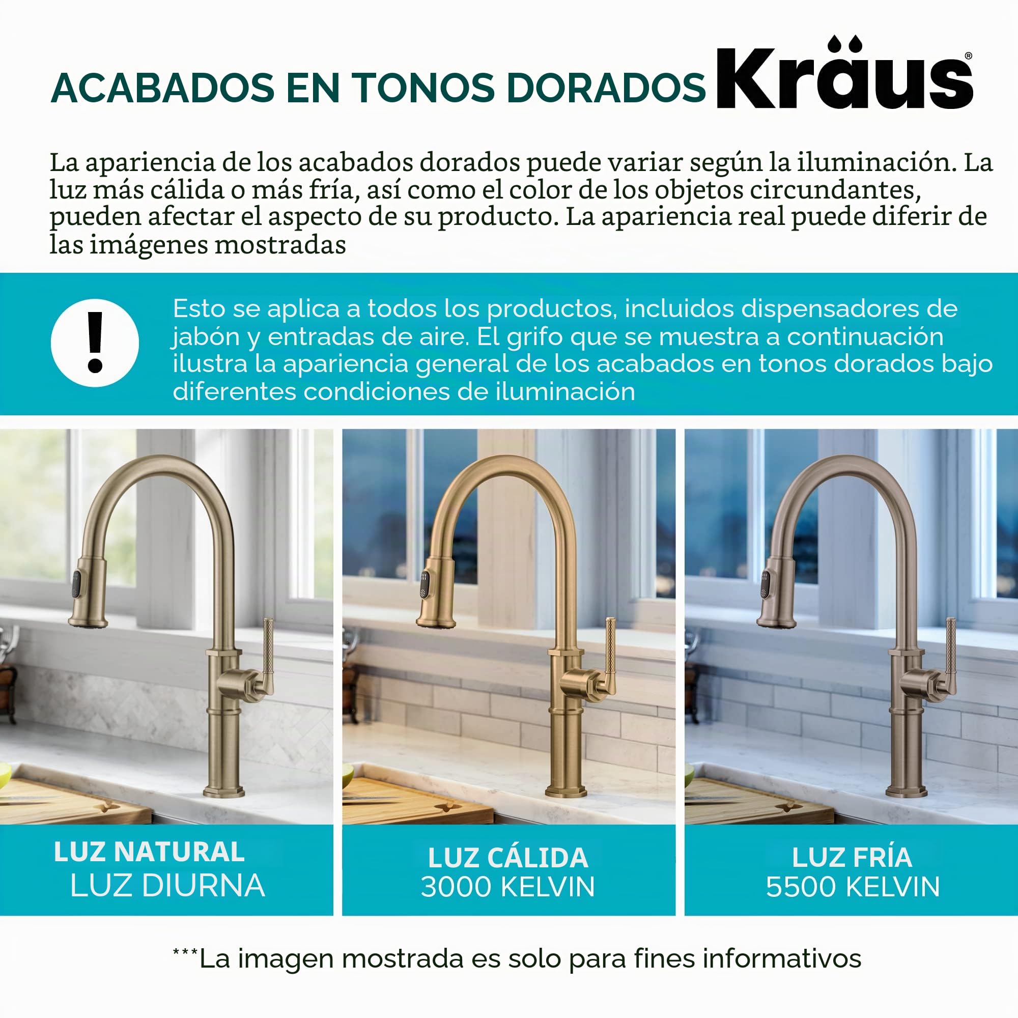 Kraus KSD-41BG Dispensador de jabón, Oro Cepillado