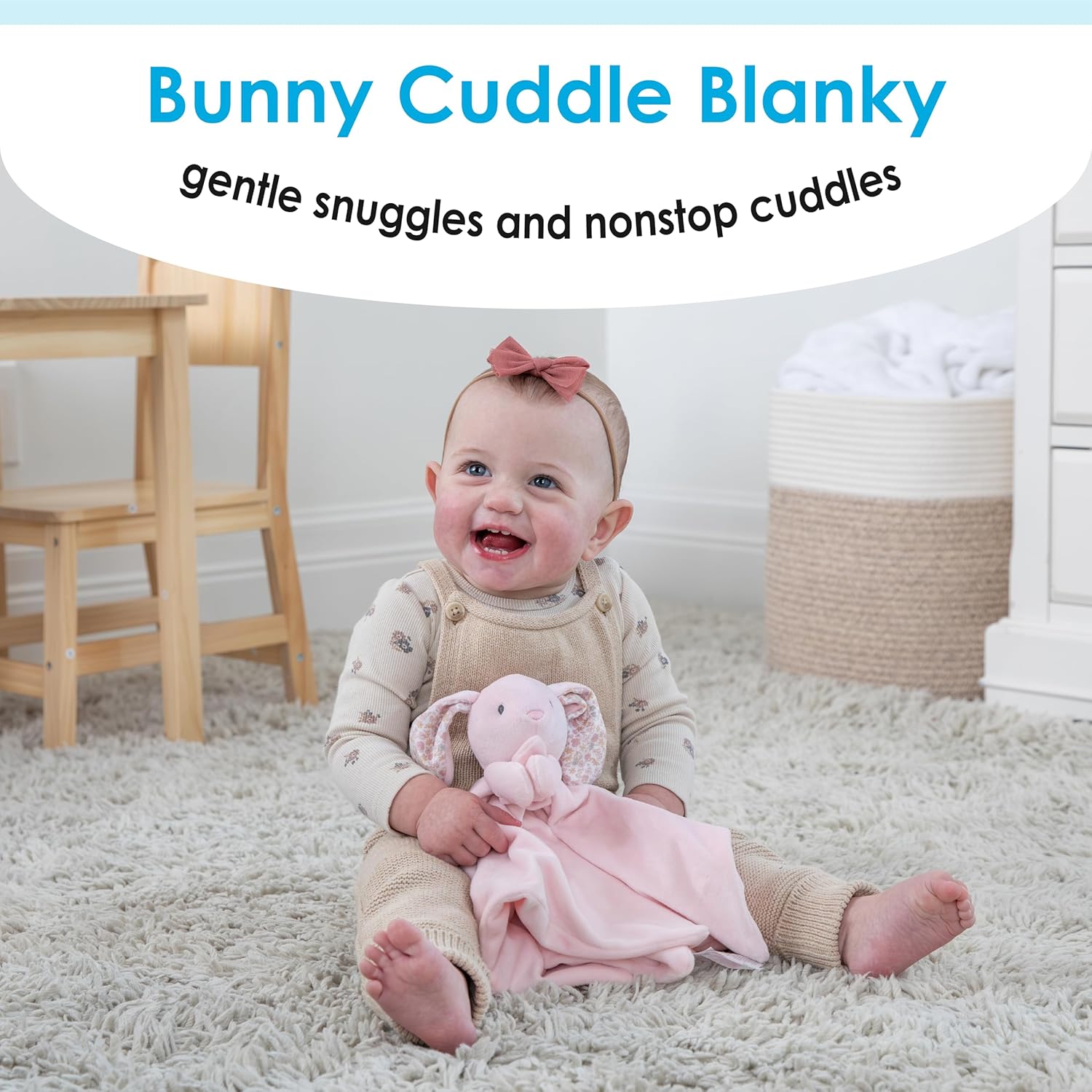 Kids Preferred Carter's Bunny Rabbit Stuffed Animal Security Blanket Soft Yellow Baby Lovey Unisex Lovie Baby Gifts for Newborn Toddler Snuggle Toy