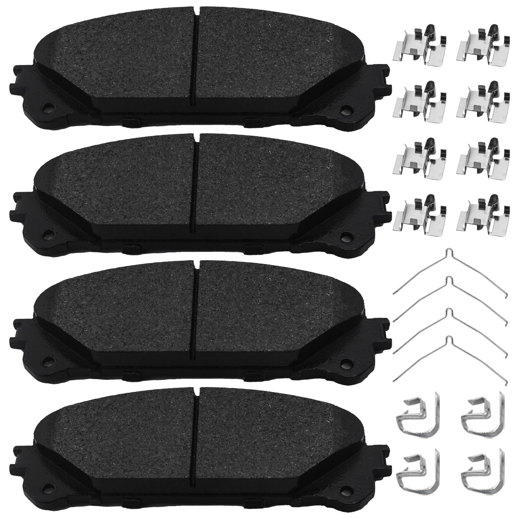 Front Brake Pads Set Compatible with Le-xus NX200t NX300h NX350 NX350h RX350 RX450h RX450hL RZ450e, Toyota Avalon Camry Highlander Sienna bZ4X Brake Pads Semi-Metallic D1324