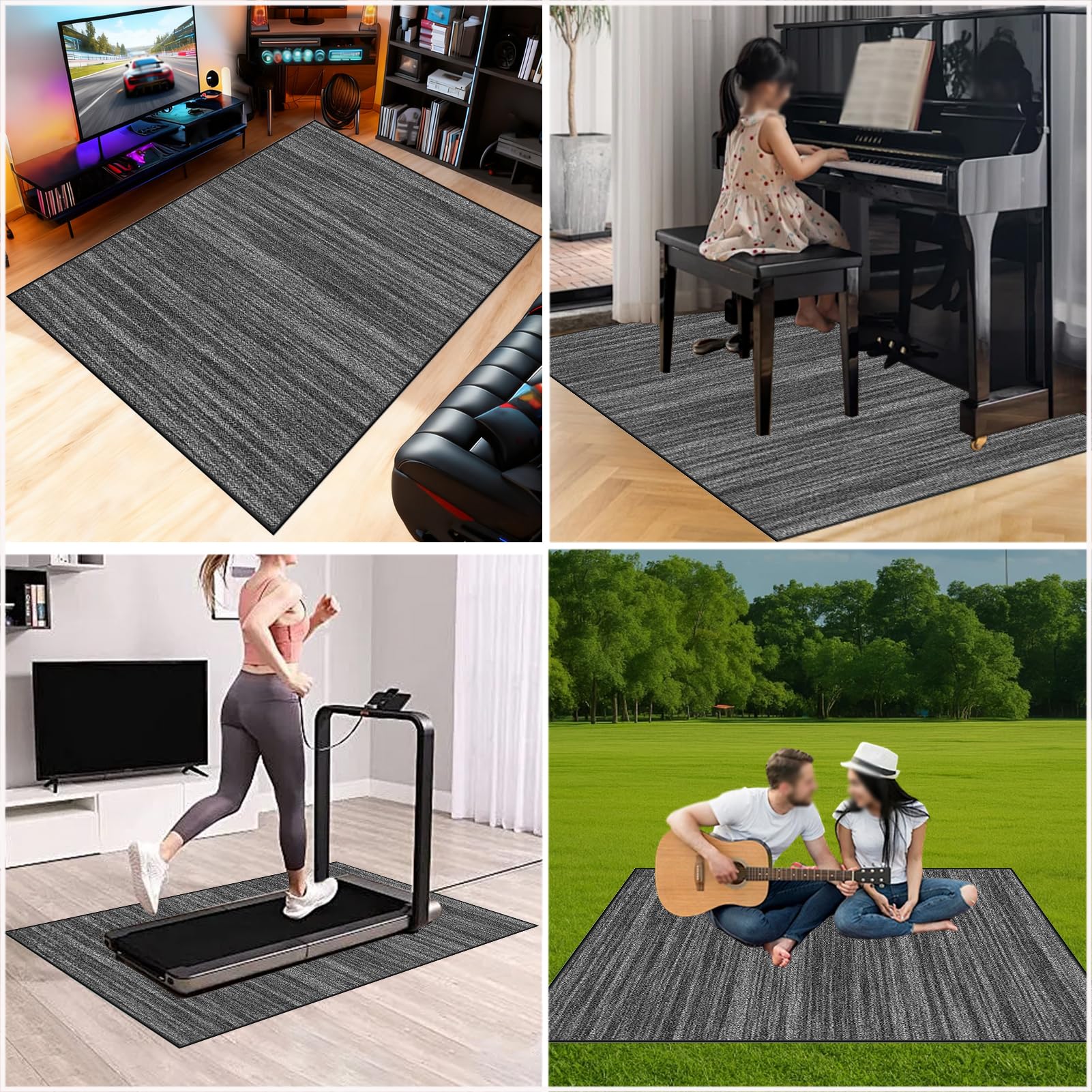 Alfombras para Baterías Antivibracion - Alfombrilla de Tambor Electronica Antideslizante - Alfombra Insonorizada para Caja de Bombo y Otros Instrumentos Musicales 140 x 90 cm