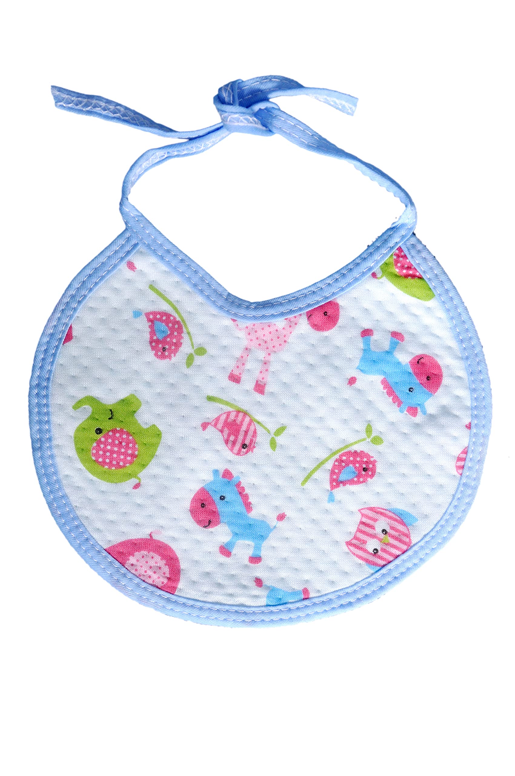 Tinny Tots Pack of 3 Super Soft Hosiery Cotton Daily Use Elegant Stylish Knot Bibs Apron Reusable Waterproof Feeding Bibs For New Borns/Toddlers(0-9 Months;BYP) - Image 2 thumbnail