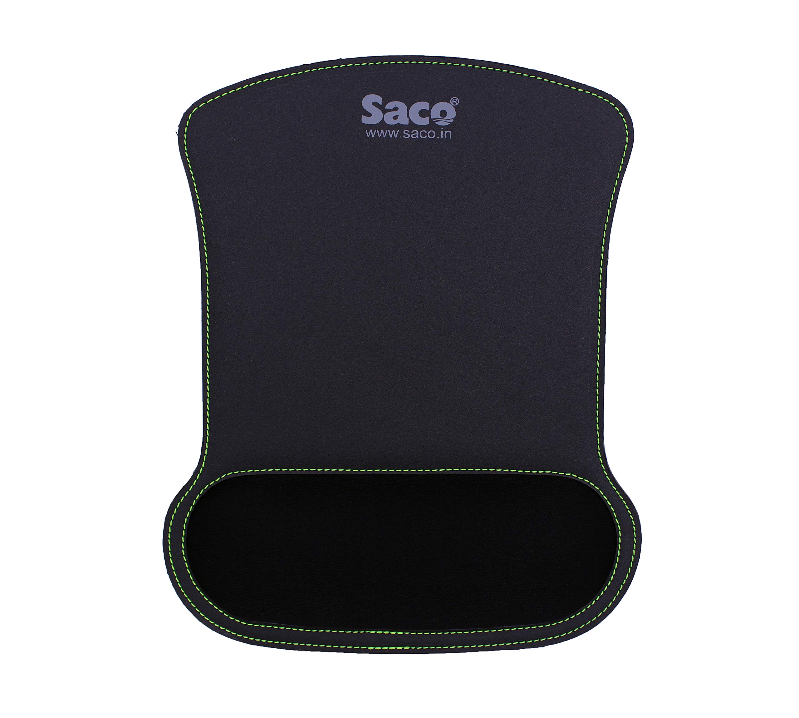 Saco Pro Gaming Mousepad, Water Resistant Material Mouse Mat Pad, Stitched Edges Non Slip Rubber Mats Ergonomic Pads compressed PU non skid and non gel technology for long life - Pineapple Shape Green