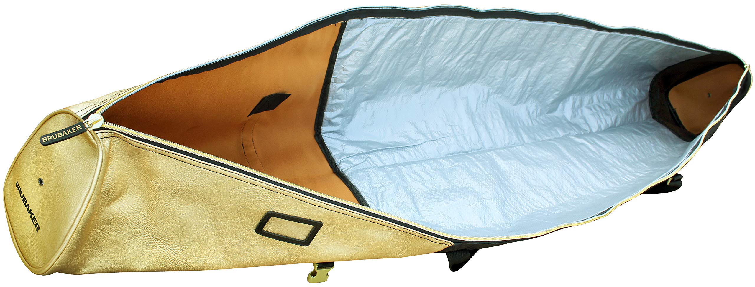 BRUBAKER - Set de Ski 'Saint-Moritz' - Sac à Chaussures de Ski & Housse à Skis - pour 1 Paire de Skis, bâtons, Bottes & Casque - 170 cm ou 190 cm - Noir/Doré