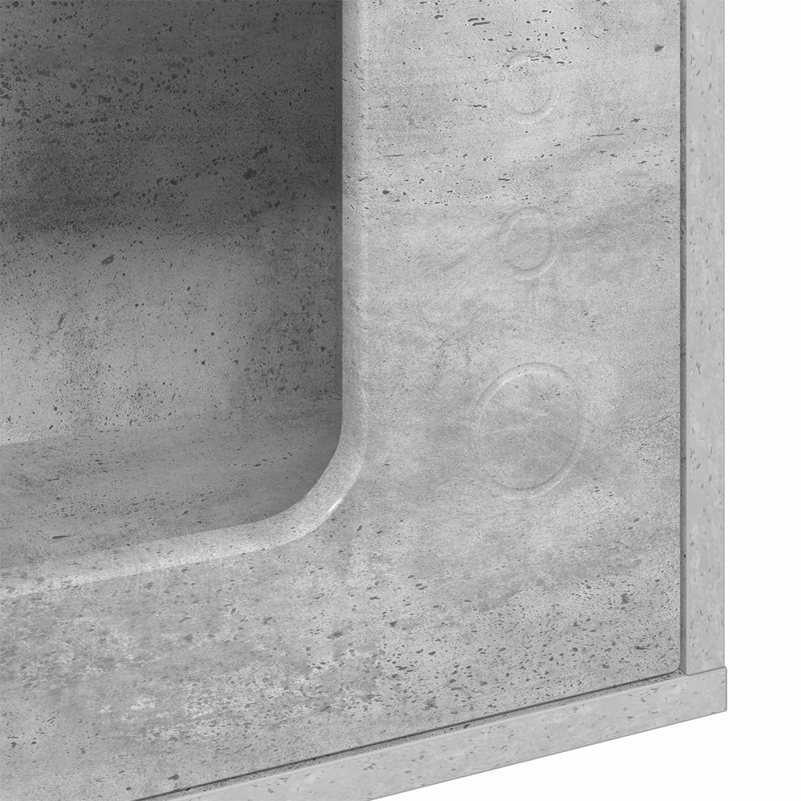Katzenhaus Indoor in Beton-Optik, 51 x 30 x 42,5 cm stabiles Katzenmöbel aus Holzwerkstoff, Moderne Katzenhöhle für das Wohnzimmer, Belastbarkeit bis 60 kg