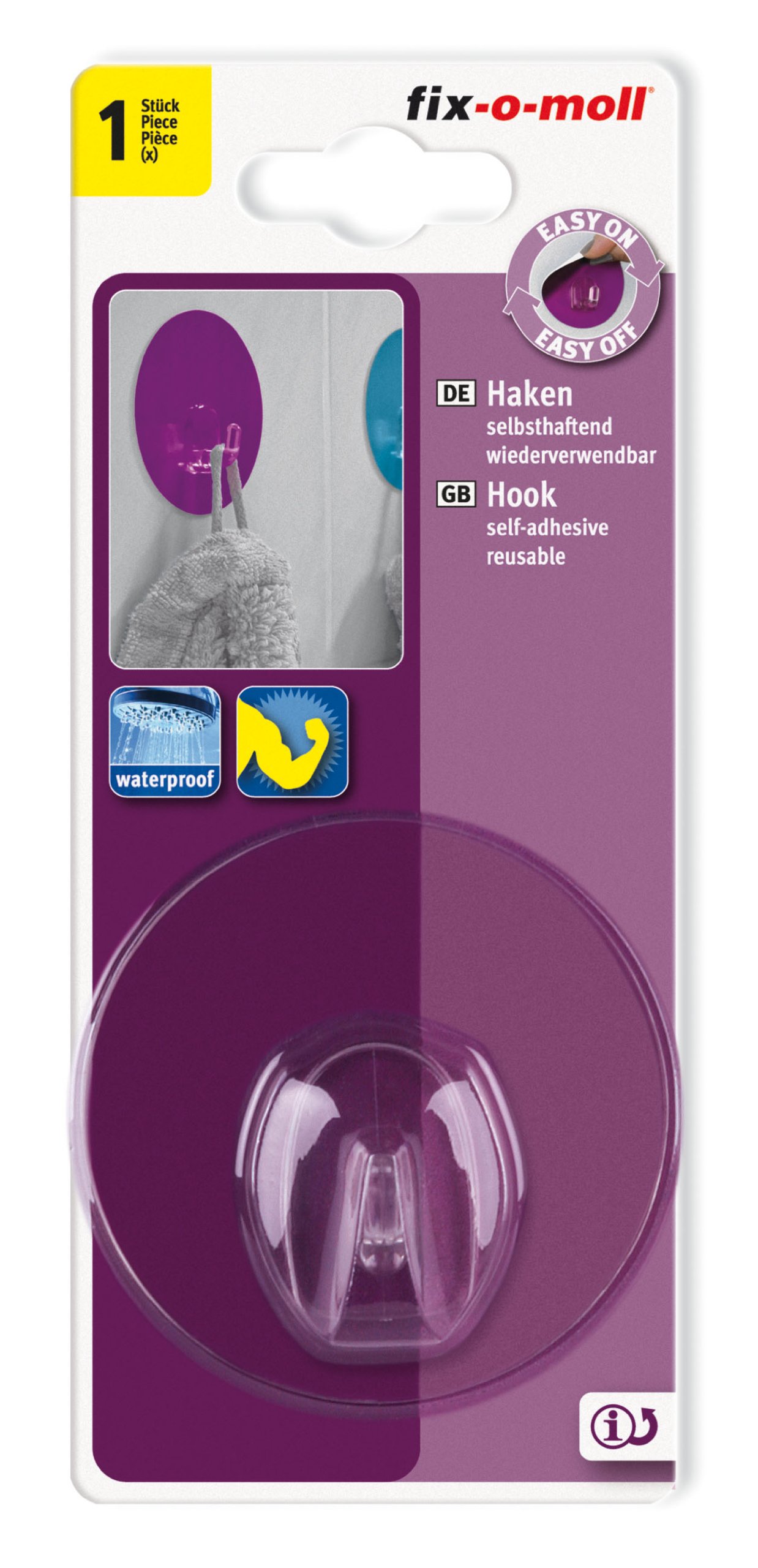 Suki Reusable Round Hook Transparent