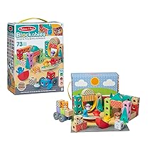 Melissa & Doug Blockables Set della Città – Set di Costruzioni in Legno con Blocchi Collegabili (73 Pezzi), Gioco Creativo e Educativo, Regalo per Bambini e Bambine, 2+ Anni – Certificati FSC