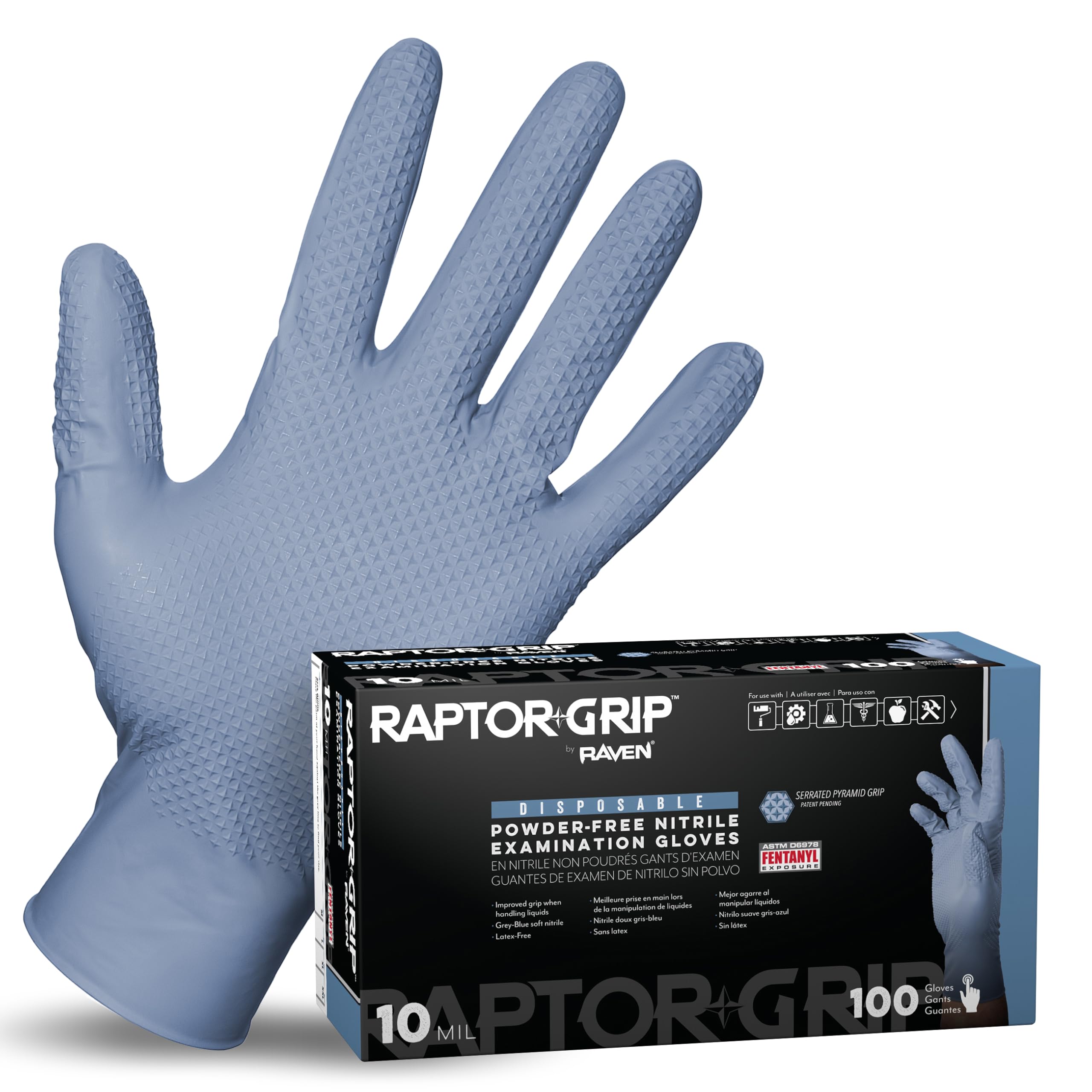SAS Astro-Grip Exam Grade Nitrile Gloves