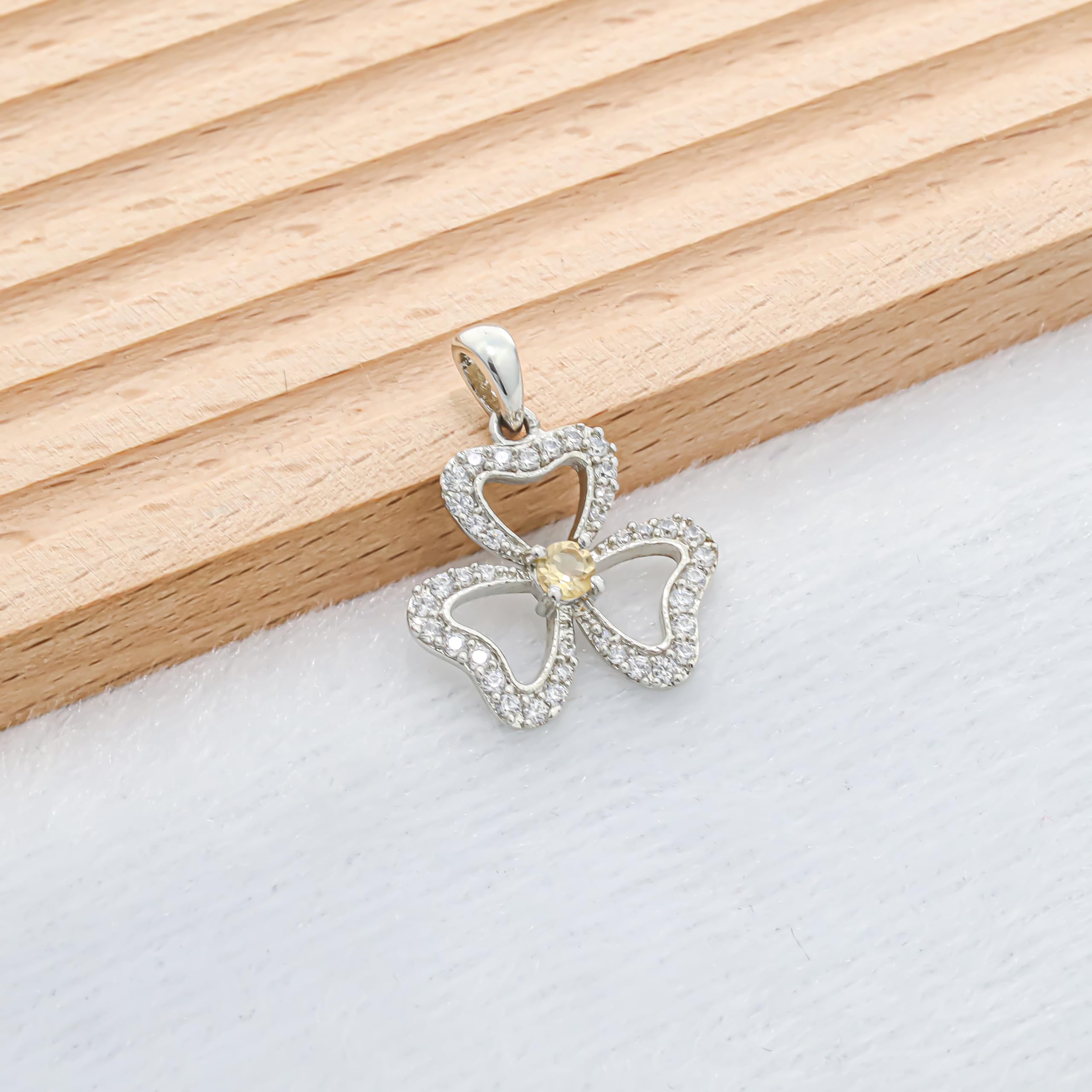 Pendentif en argent sterling 925 avec topaze impériale, taille ronde, 3 mm, pour femme, SP-624