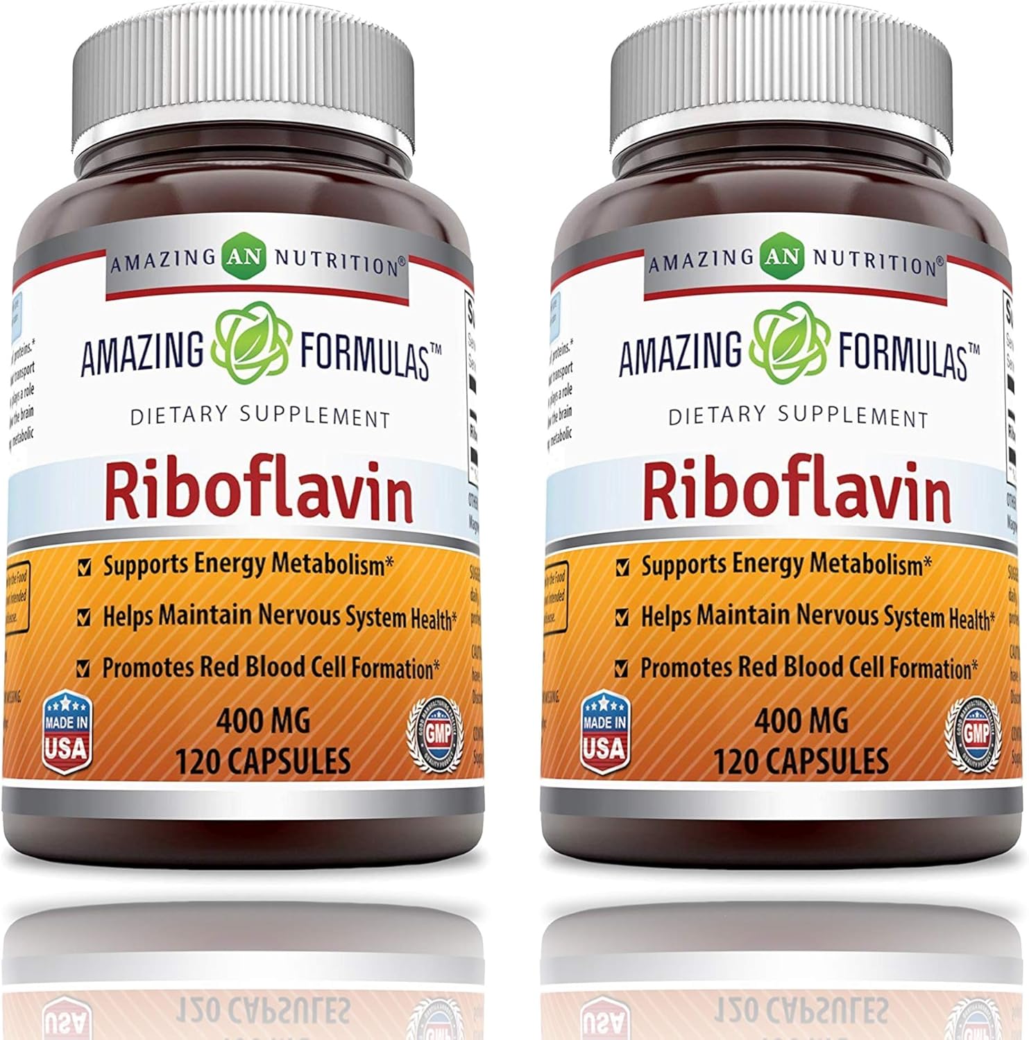 Amazing Formulas Riboflavin 400 mg Capsules Vitamin B2