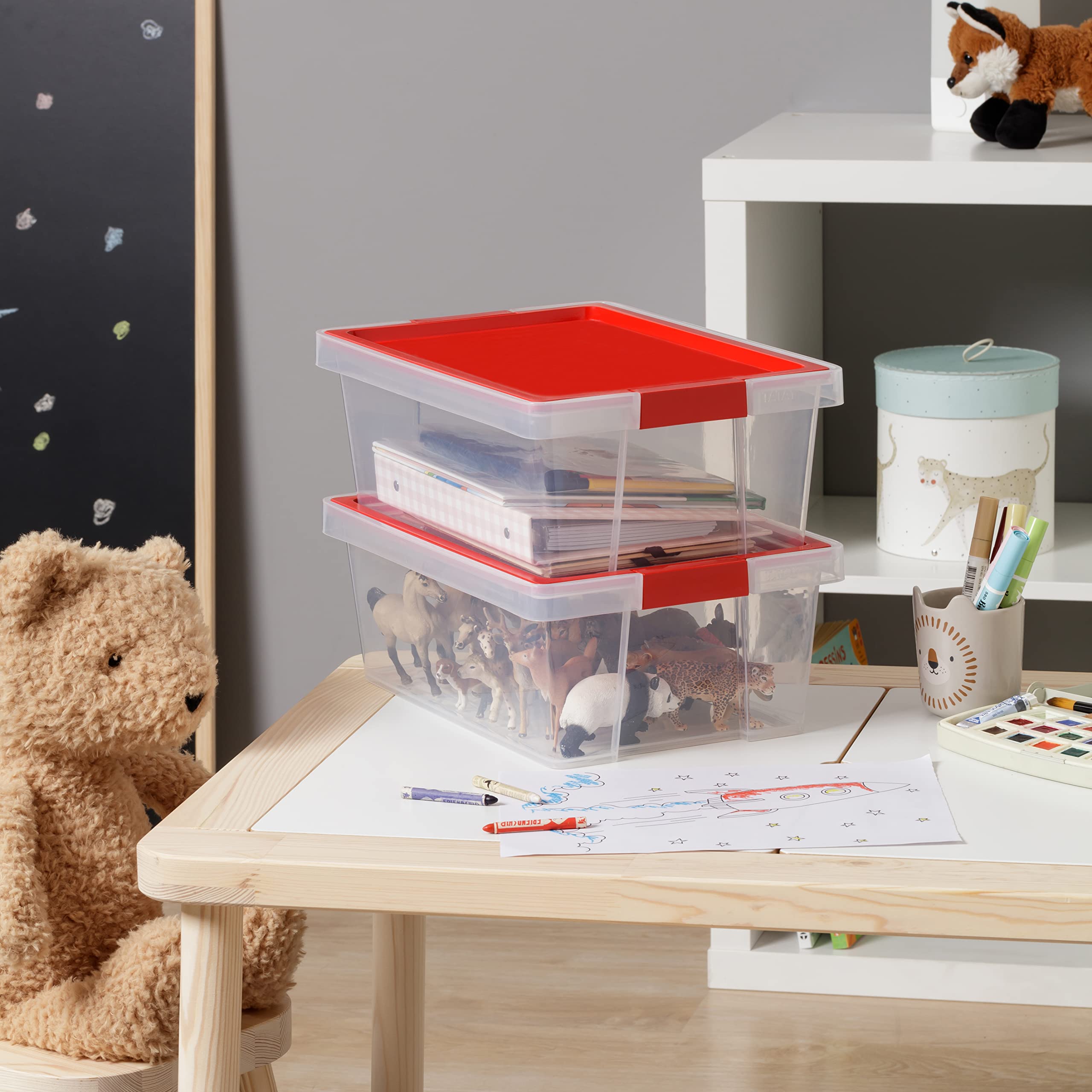 TATAY Aufbewahrungsbox 7L Mit Deckel - Transparent, BPA-frei, Mit Griffen