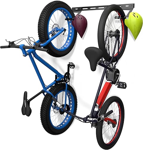 Miniatura 7 de Koova Portabicicletas de montaje en pared  Pared de montaje de bicicleta de acero  Perchas de bicicleta ajustables para garaje  Portabicicletas de