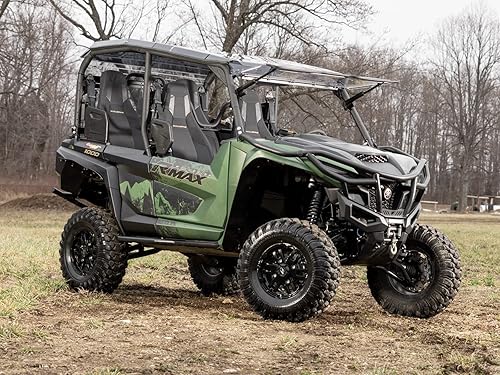 Miniatura 2 de SuperATV - Parabrisas abatible eléctrico para Yamaha Wolverine RMAX 24 2021+  Fabricado en Estados Unidos  250 veces más fuerte que el vidrio  Set