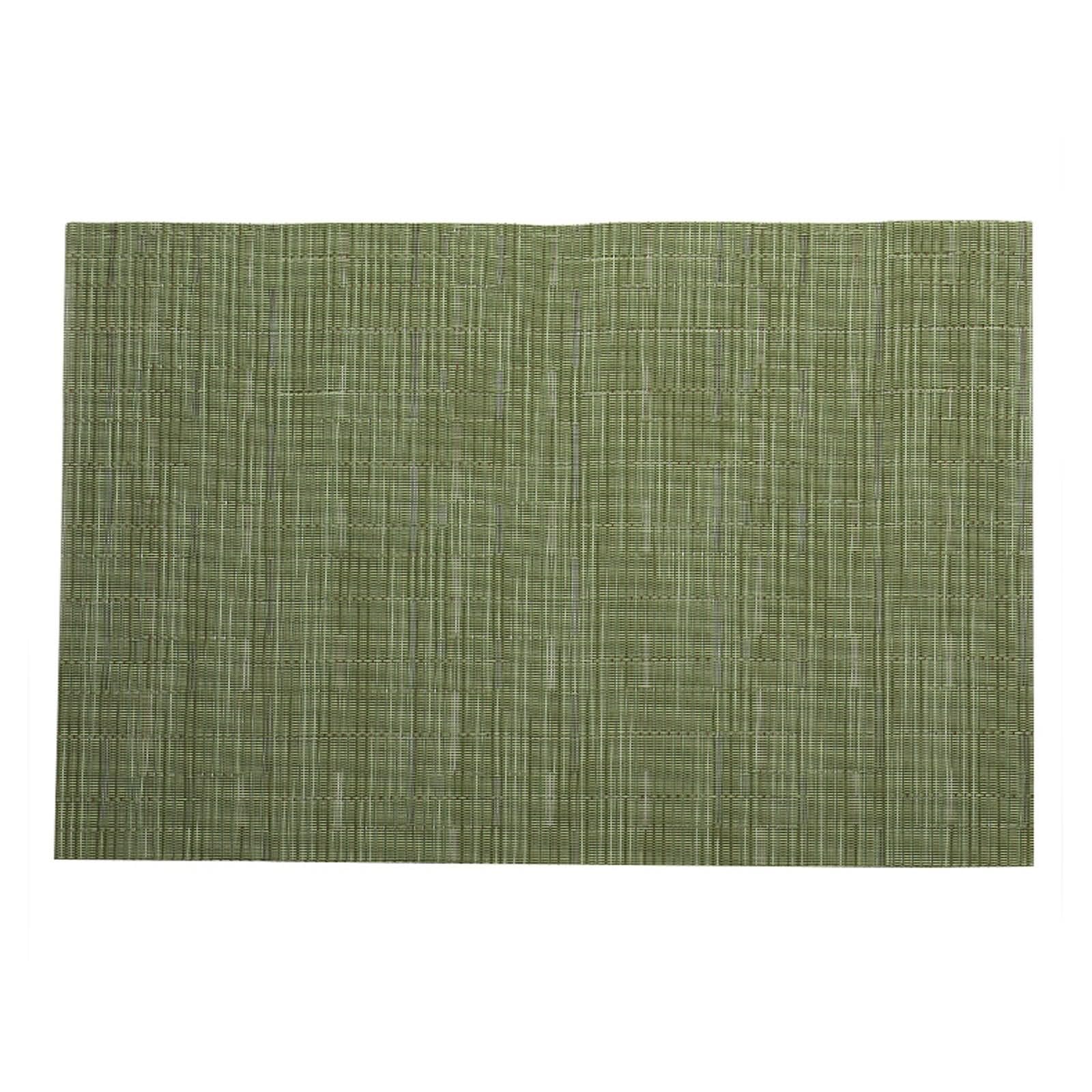 Placemats Green - Juego de 6 manteles individuales (PVC, 45 x 30 cm), color liso