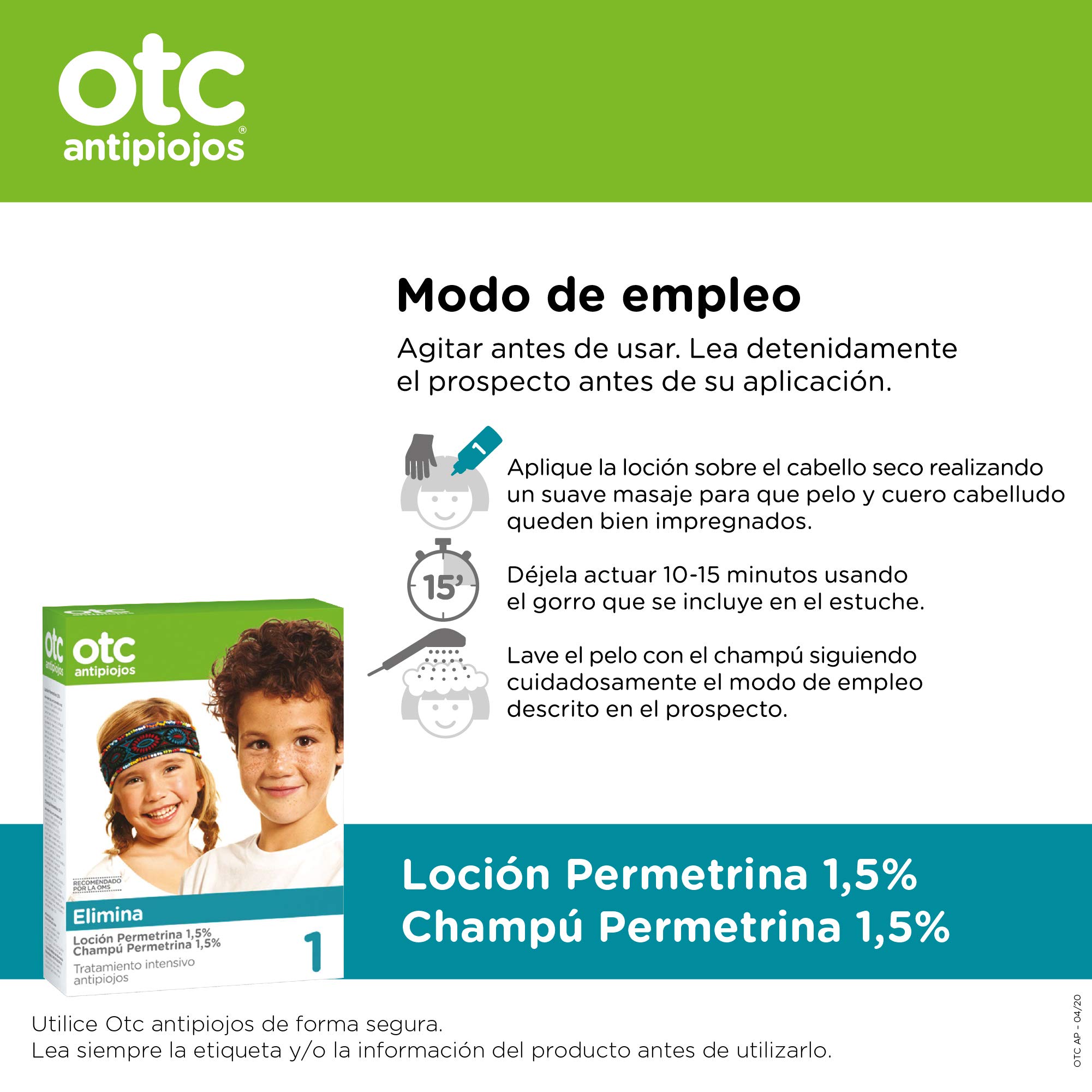 Otc Antipiojos 1 Locion +Cham Permetrina