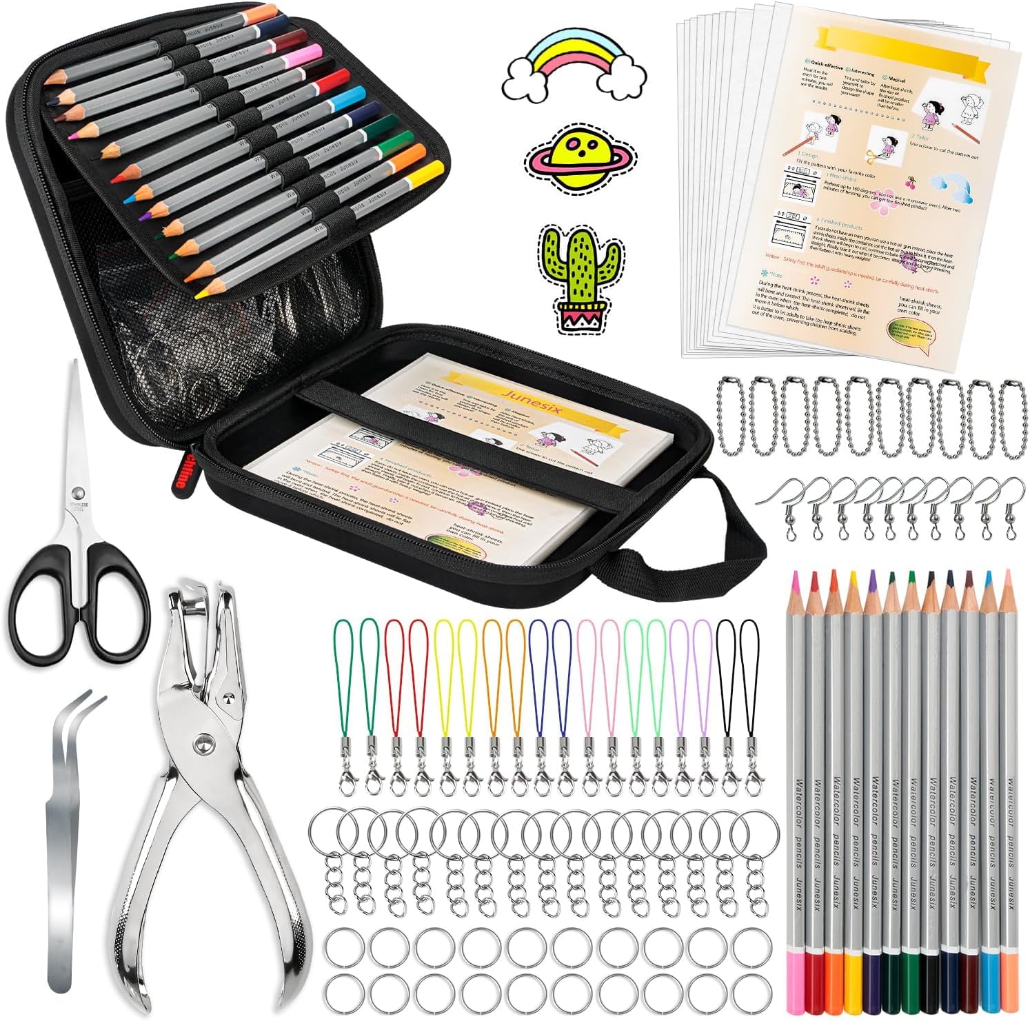 Amazon.com: chfine 196Pcs Shrinky Dink Sheets Kit with Case