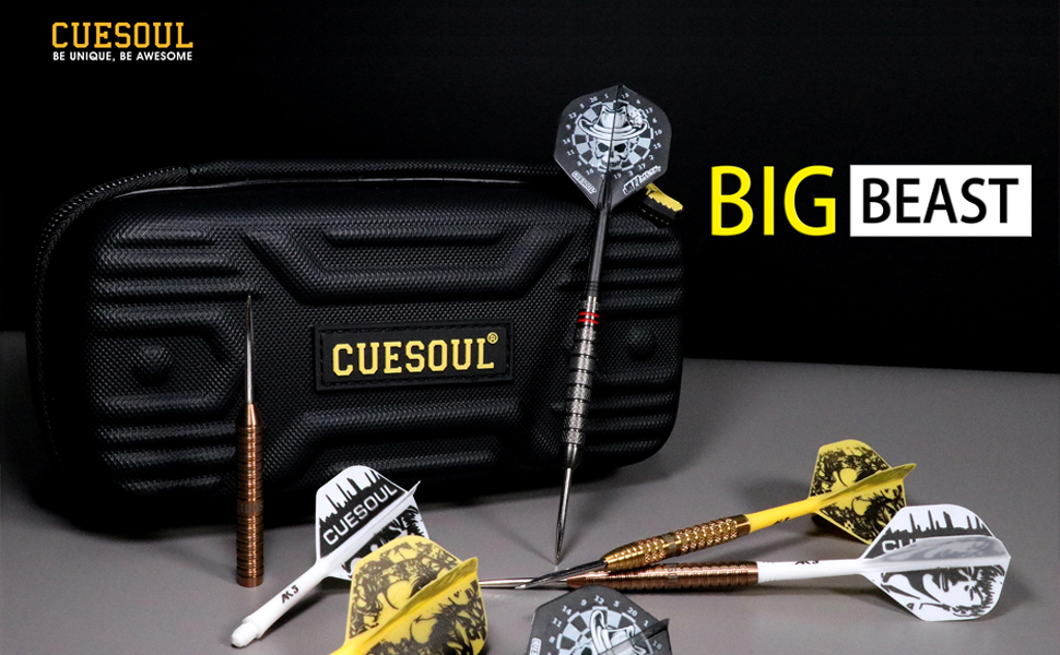 Custodia Rigida CUESOUL Per Freccette - Contiene 6 Freccette, Punte Extra, Alberi E Voli