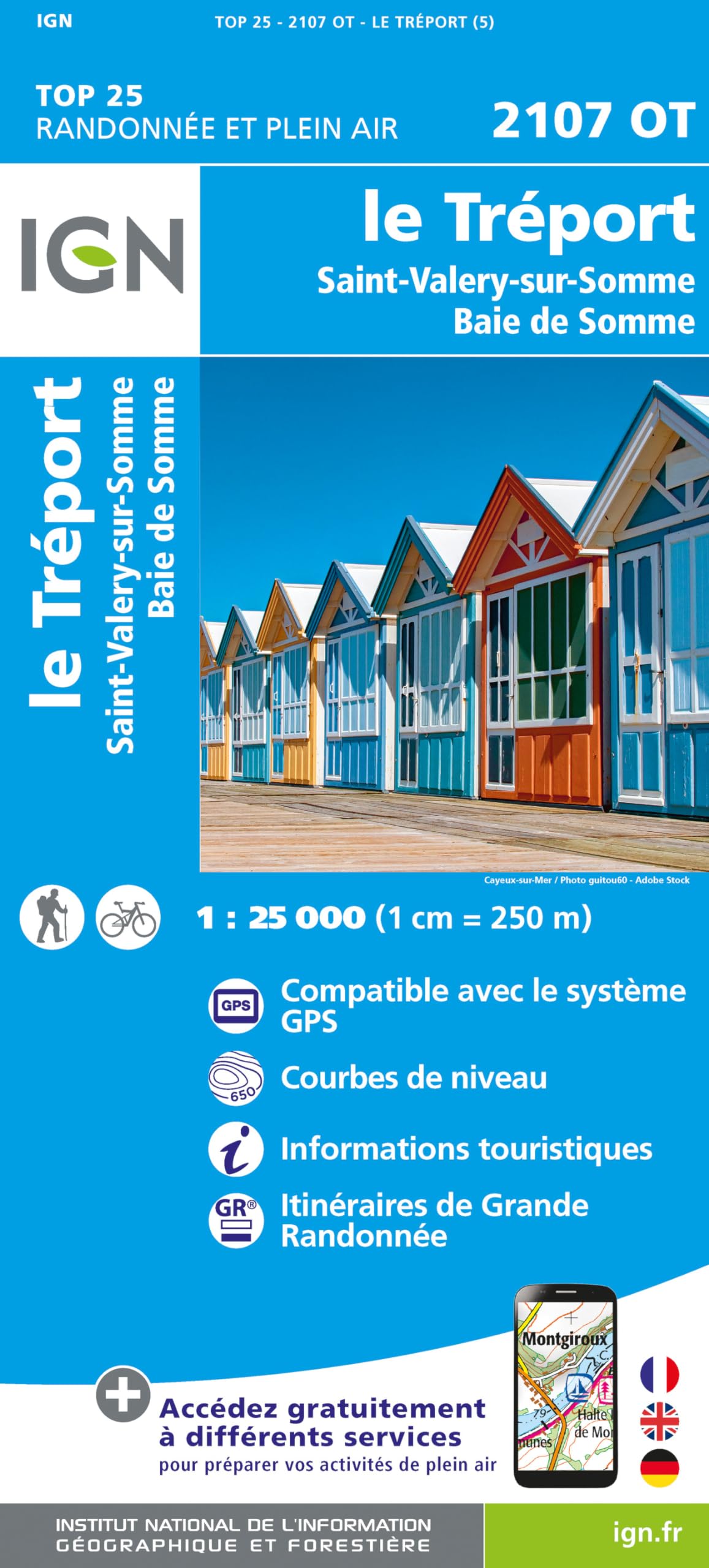 Tréport / St-Valery-sur-Somme / Baie de Somme (2107OT): 1:25000 (TOP 25)