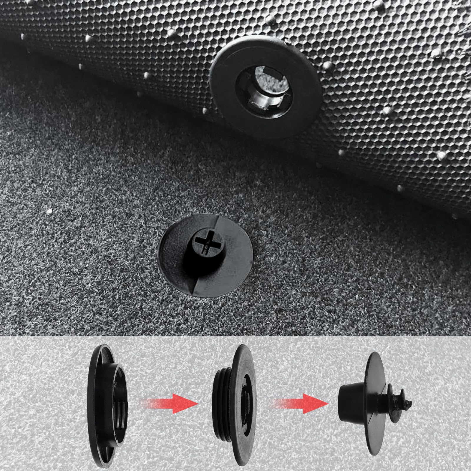 15 Pièces Clips De Fixation Pour Tapis De Voiture, Universels 3-en-1