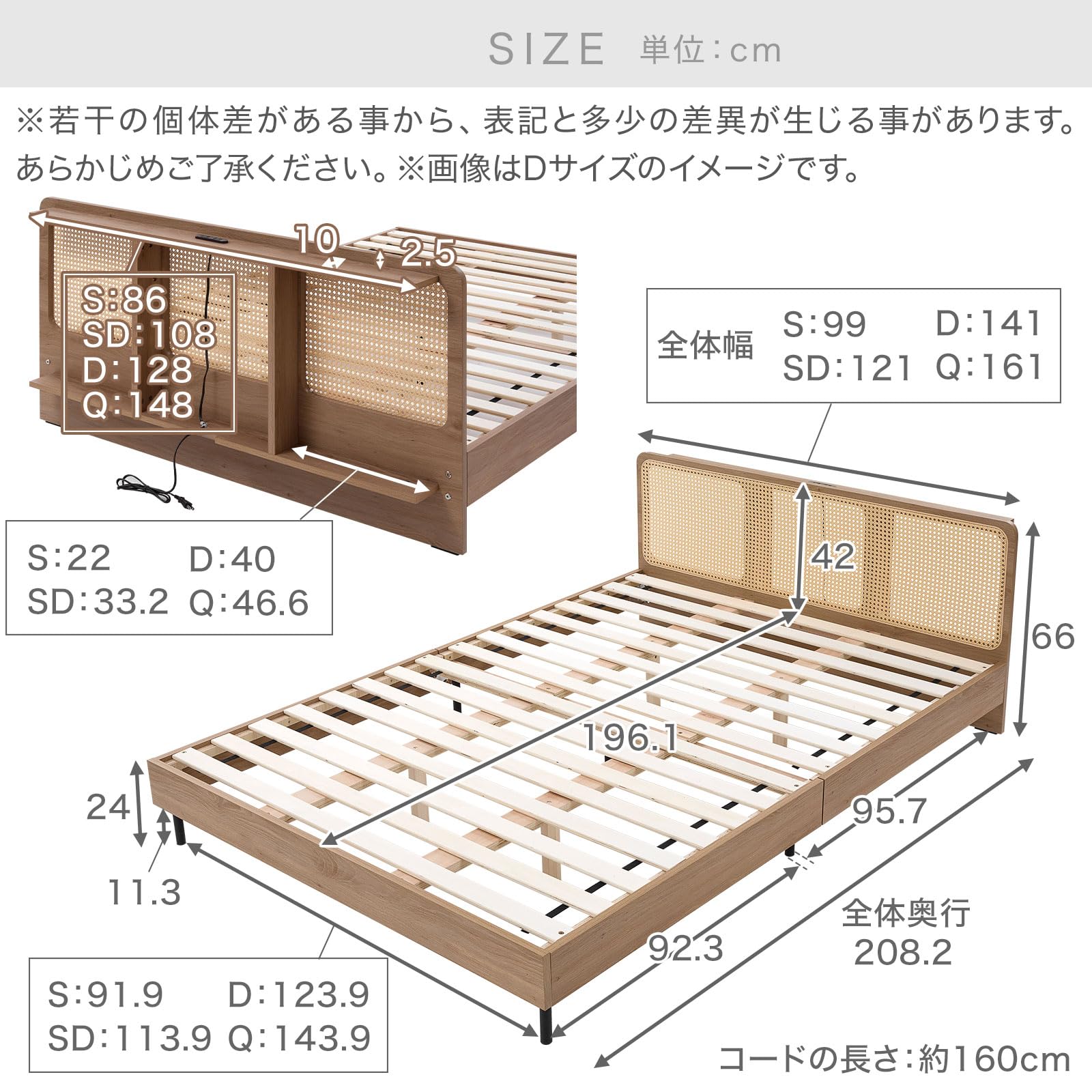 Amazon｜LOWYA ロウヤ ベッド ベッドフレーム すのこベッド ラタン調