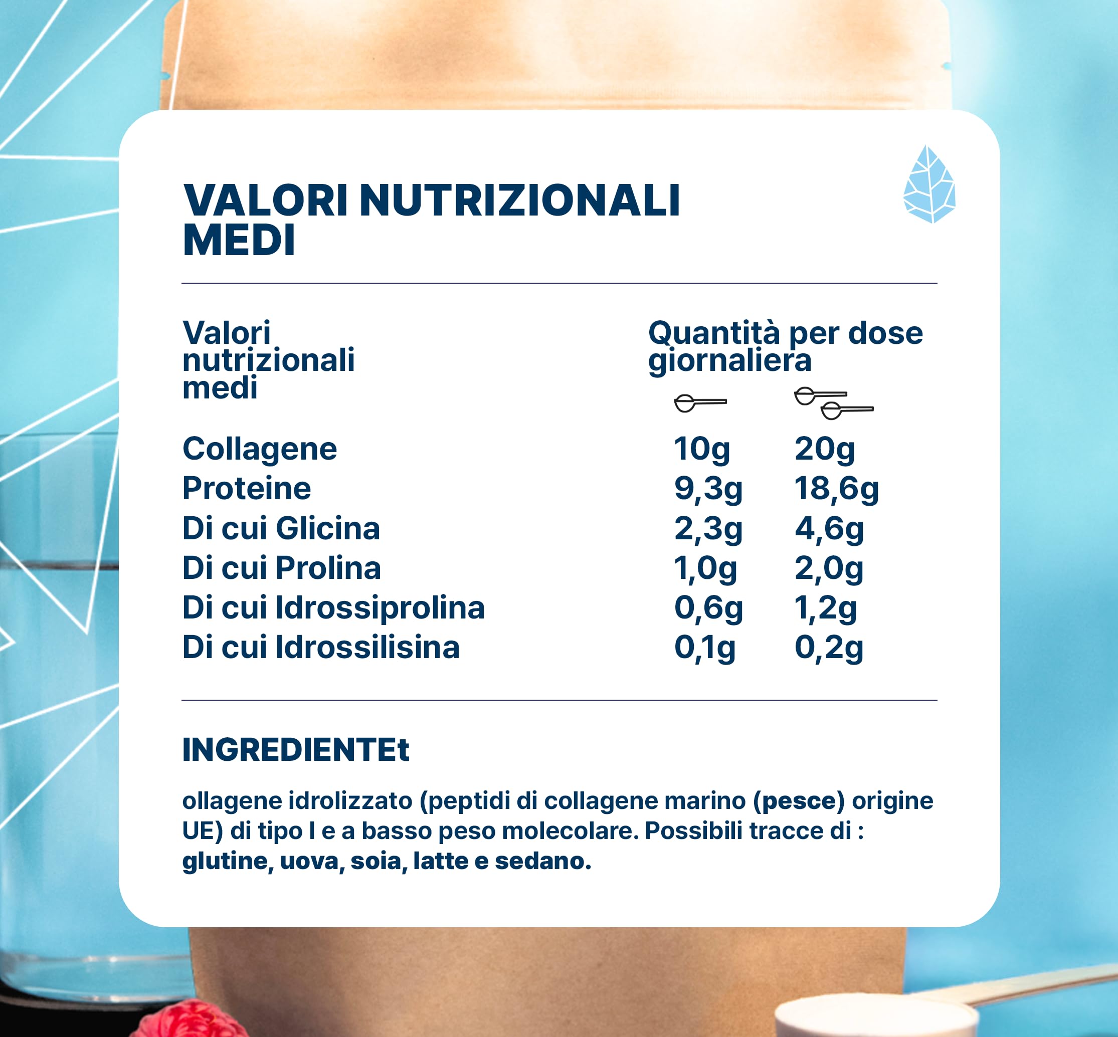 Collagene Marino Selvatico in Polvere | Integratore Alimentare Articolazioni, Capelli, Unghie e Pelle | Collagene Marino Idrolizzato | Barattolo 1,2 kg| 4 mesi | Gusto neutro | Prodotto in Francia