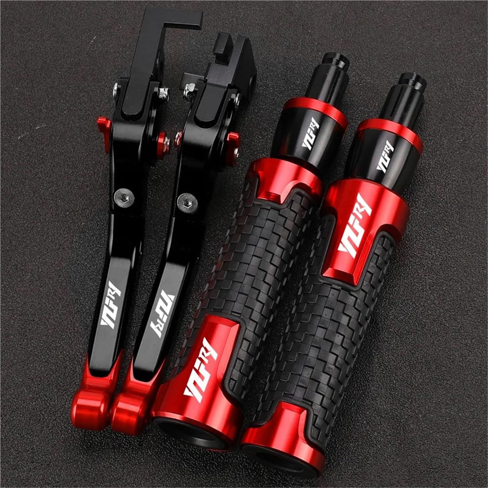 GQUIKGW Replace Motorcycle Accessories Adjustable Clutch Brake Lever Handlebar Grips Ends for Y-AMAHA YZF R1 R1S R1M YZF-R1 2015-2023