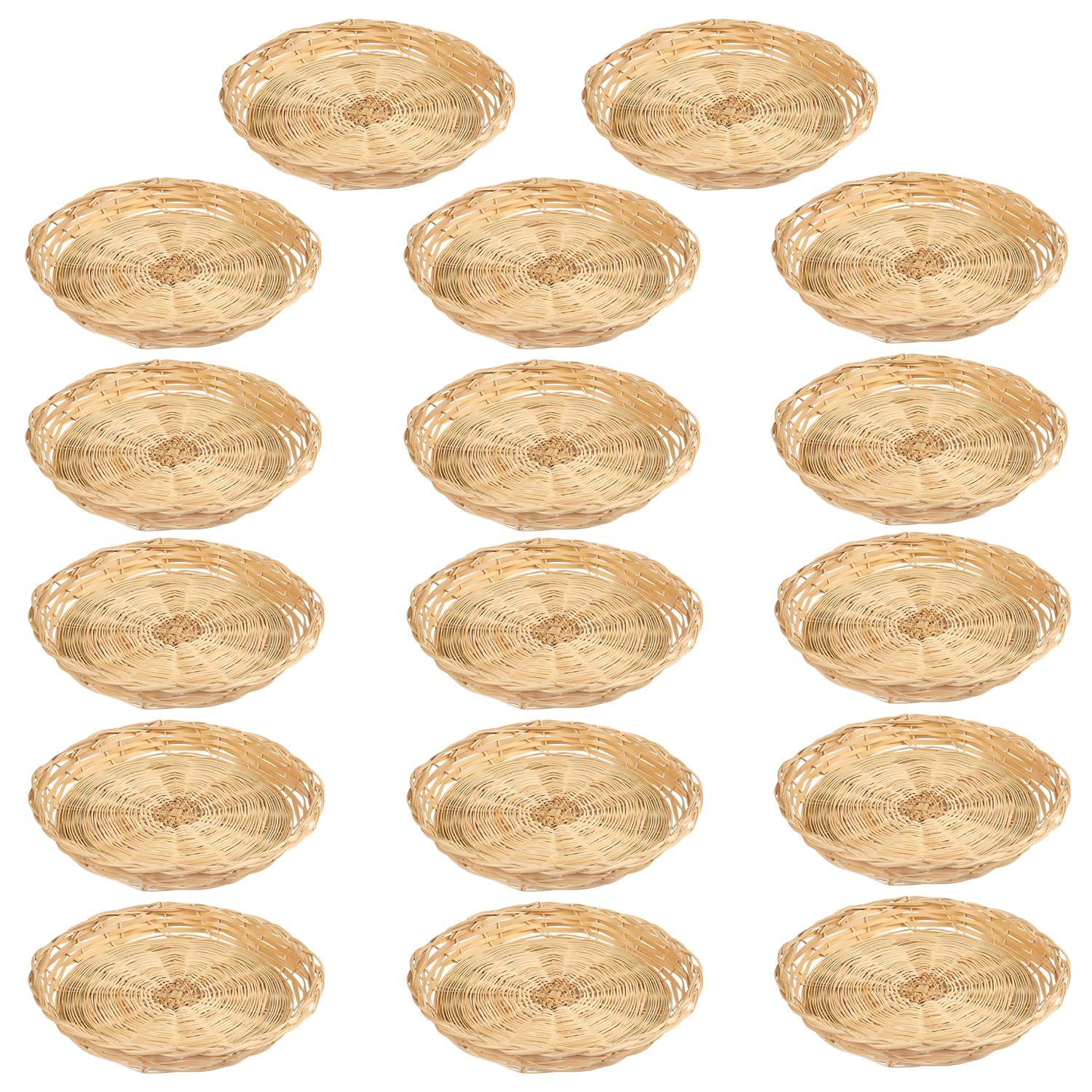 Lot De 4 Supports D'assiettes En Papier En Osier Tissé à La Main