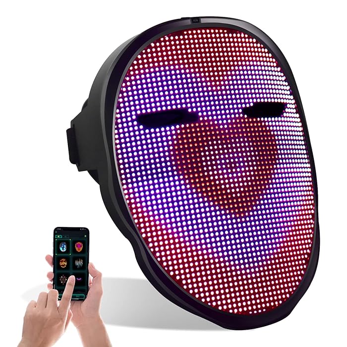 Buy 7thLake Led Mask with Bluetooth APP Programmable Light up Full Face
