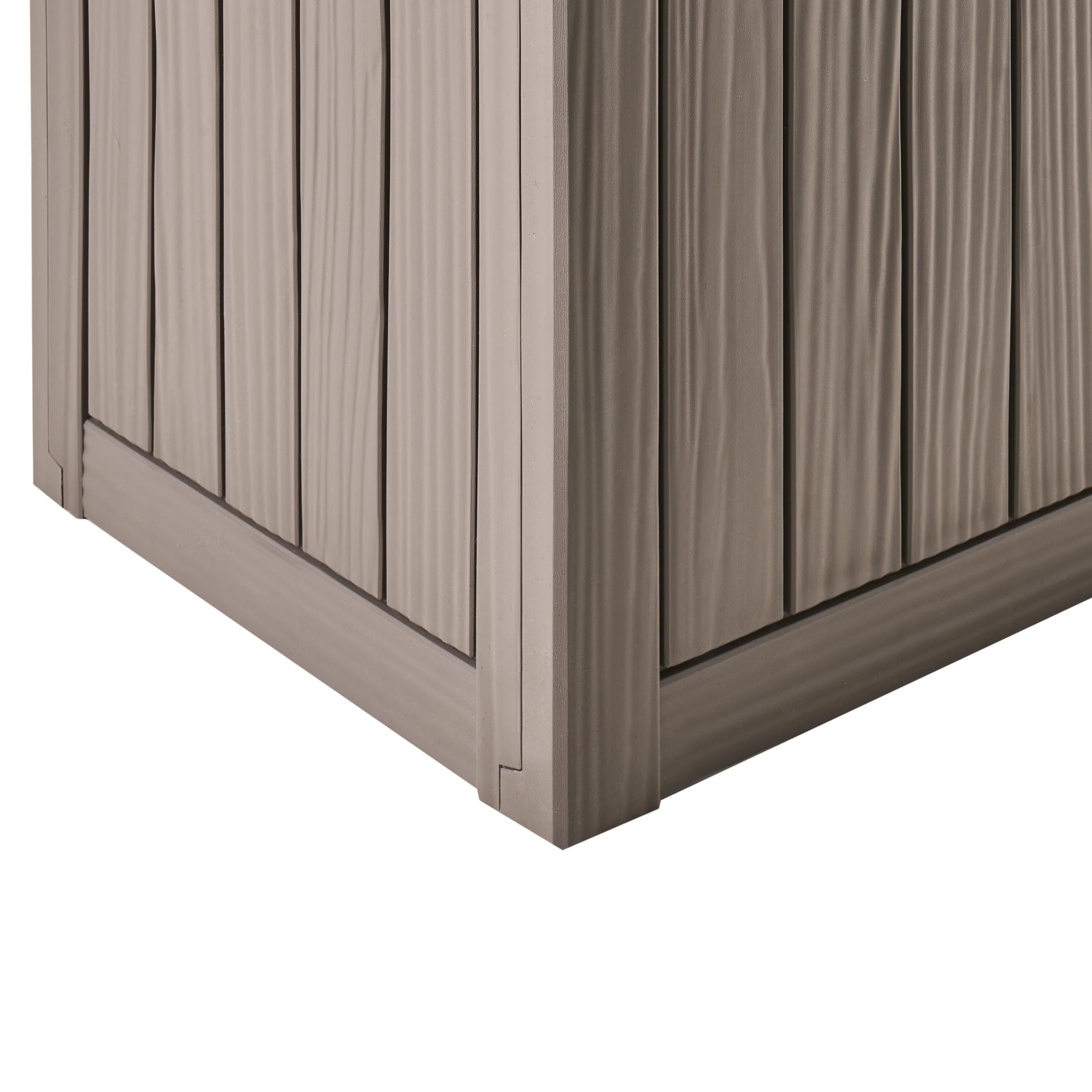 Beliani Aufbewahrungsbox Kunststoff 46 x 58 cm taupe Gartentruhe Outdoor Kissenbox Medellin