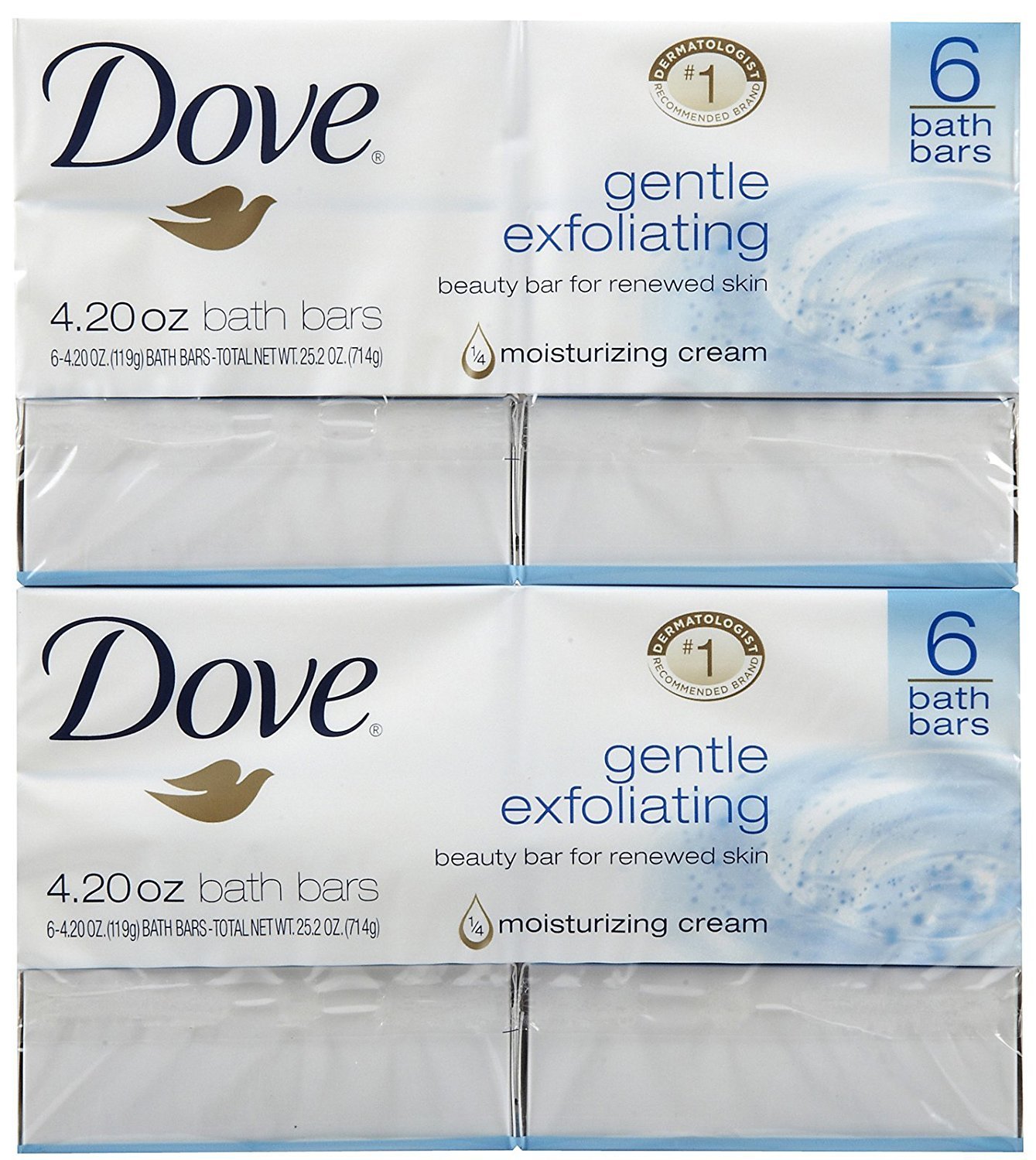 Dove Beauty Bar - Gentle Exfoliating - 4 oz - 6 ct - 2 pk