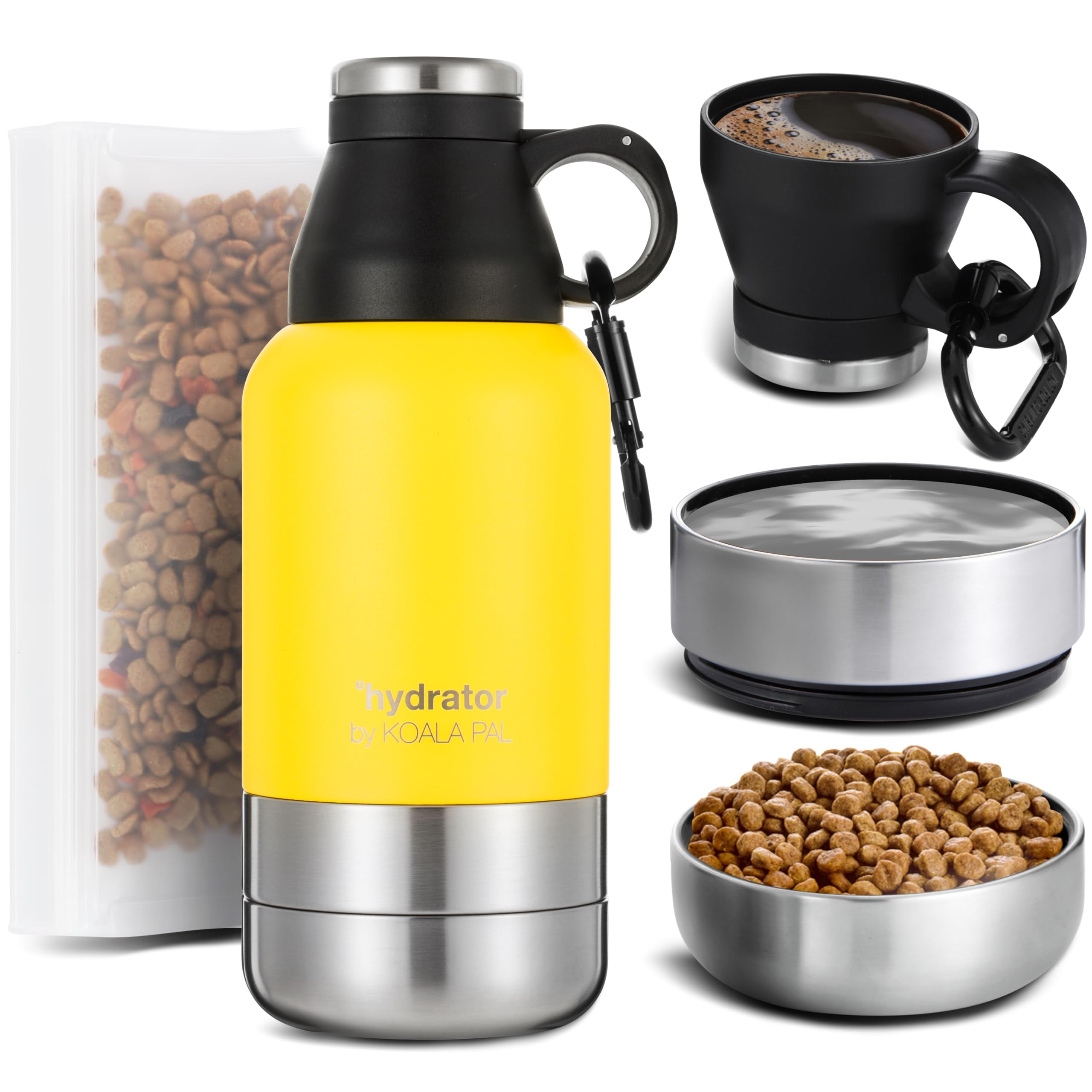 KOALA PAL 32oz Portable Dog Water Bottle w/Dog Bowls, Dog Travel Water Bottle + Travel Dog Bowls, Dog Water Bowl Dispenser, Dog Travel Bowl, Travel