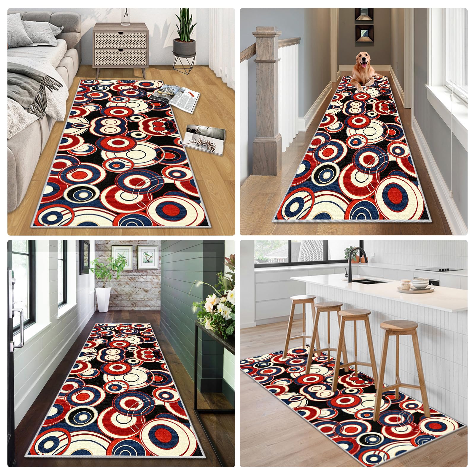 Tappeto Passatoia Corridoio Antiscivolo per Cucina 80 x 350 cm