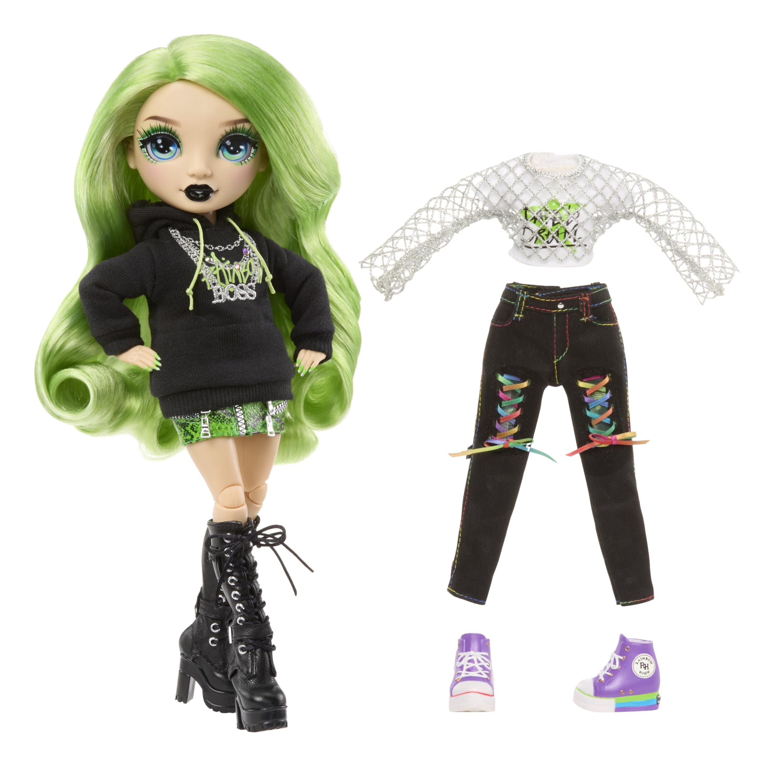 Rainbow High Style Icons Jade, 28cm Fashion Doll with Long Brushable Hair, Comes with a Second Outfit, Matching - Image 2