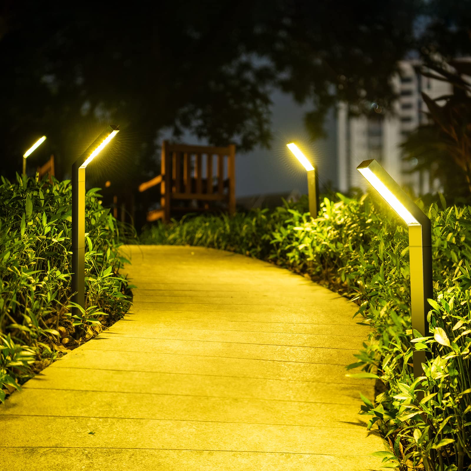 KEENZO Luce Solare LED Esterno, 25 LED Luci Solare per Grondaia, IP65 Impermeabili Lampade Solari da Giardino per Patio, Passerelle, Cortile, Garage, Grondaia, Luce Bianca | 6 Pezzi