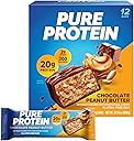Pure Protein Bars, High Protein, Nutritious Snacks to Support Energy, Low Sugar, Gluten Free, Chocolate Peanut Butter, 1.76oz, 12 Count (Packaging May Vary)